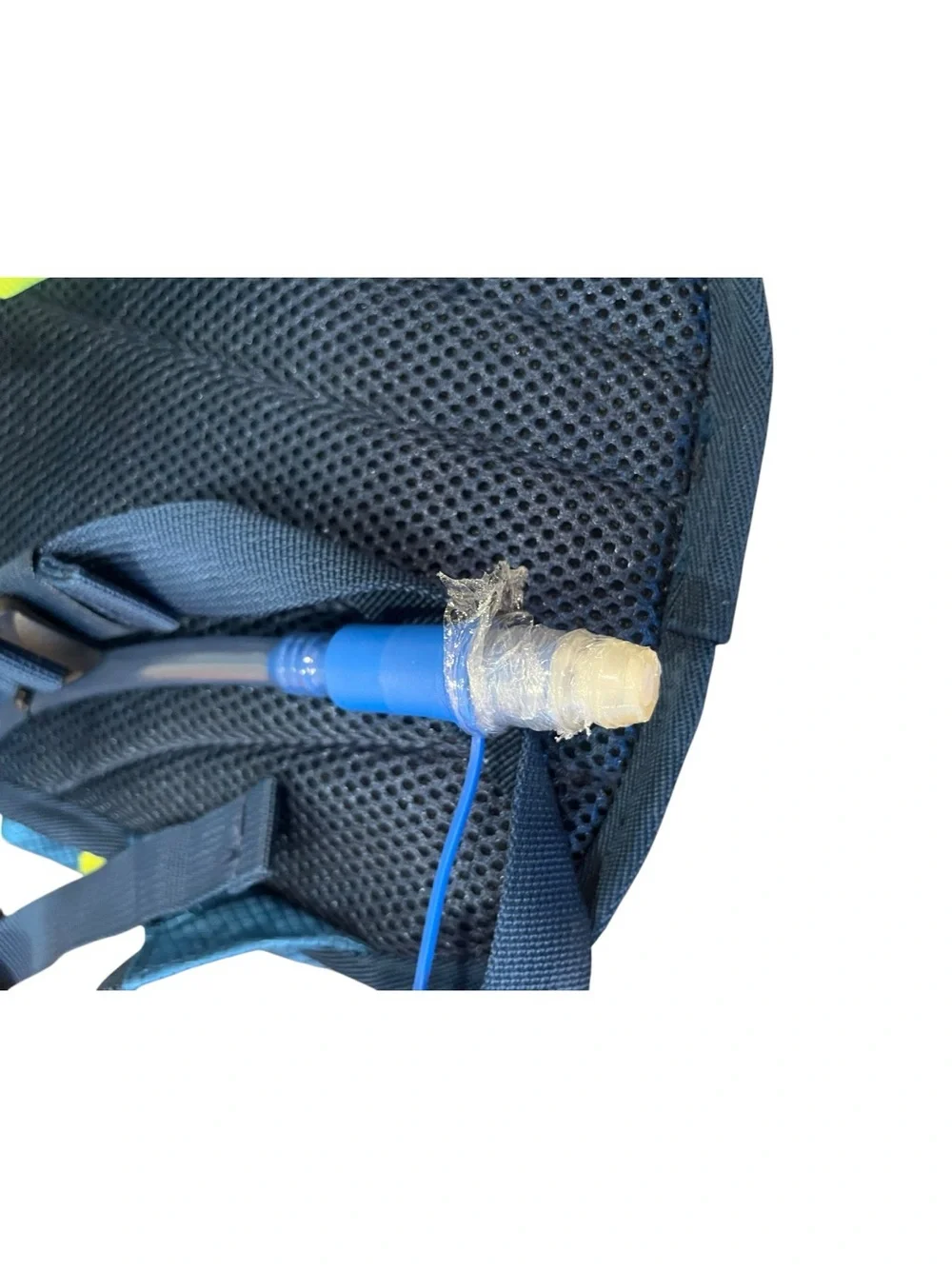 Men's Hydration Backpack in Blue with Yellow Accents